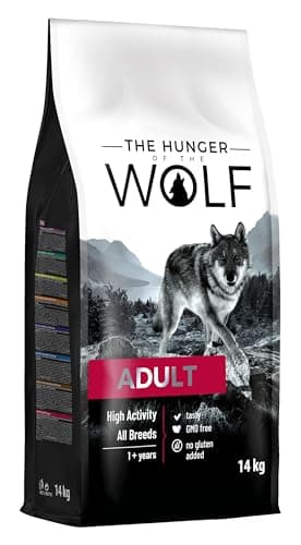 The Hunger of the Wolf Hundefutter für ausgewachsene und aktive Hunde aller Rassen, Trockenfutter mit hohem Kalorien- und Energiegehalt - 14 kg