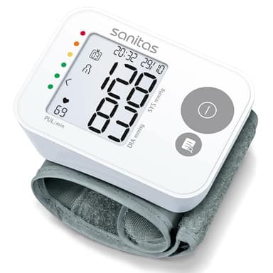 Sanitas SBC 22 Handgelenk-Blutdruckmessgerät (vollautomatische Blutdruck und Pulsmessung, Warnfunktion bei möglichen Herzrhythmusstörungen)