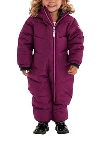 Killtec Skioverall Kinder Twinkly MNS ONPC B - Overall in Daunenoptik - Schneeanzug mit Kapuze - Winteranzug mit flauschigem Innenfutter, orchidee, 110/116