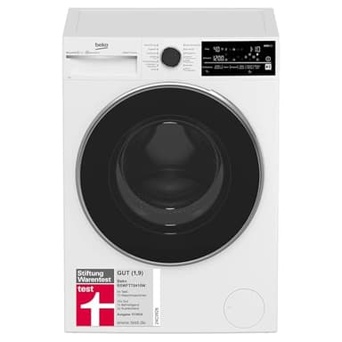 Beko Waschmaschine 8kg, Stiftung Warentest GUT (1,9)*, 1400 U/min, SteamCure Dampffunktion, AquaWave Schontrommel, StainExpert Programm, B5WFT78410W, Weiß