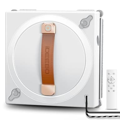 iDEEBO Fensterputzroboter, 5000Pa Fensterroboter mit 2-Fach Sprühsystem, Mehrfachschutz, Intelligente Pfadplanung, 3 Reinigungswege mit 100ML Tank für Verschiedene Fenstertypen