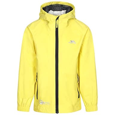Trespass Qikpac Jacket, Yellow, 9/10, Kompakt Zusammenrollbare Wasserdichte Jacke für Kinder / Unisex / Mädchen und Jungen, 9-10 Jahre, Gelb