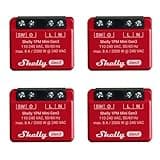 Shelly 1PM Mini Gen3 | 4er Pack | WLAN- und Bluetooth-Smart-Switch-Relais, 1 Kanal 8A mit Leistungsmessung | Hausautomation | Kompatibel mit Alexa und Google Home | iOS-Android-App