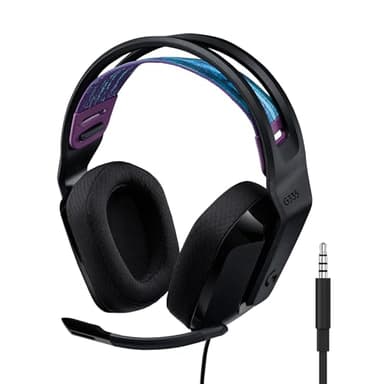 Logitech G G335, Kabelgebundenes Gaming-Headset, Mikrofon mit Flip-Stummschalter, 3,5-mm-Audioanschluss, Memory Foam-Ohrpolster, leicht,kompatibel PC,PlayStation, Xbox,Nintendo Switch/Switch 2-Schwarz