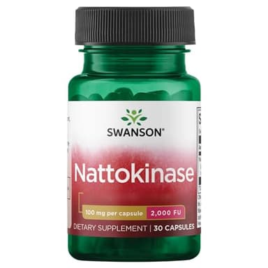 Swanson, Nattokinase, 30 Kapseln, 100mg Nattokinase je Dosis, Glutenfrei, GMO frei, Geschmacksneutral