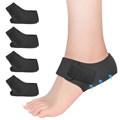 EASICUTI 2 Paar Plantarfasziitis Fersenschutz, Gel-Fersenschalen Einlagen Herren und Damen, Fersensporn, Schmerzlinderung, Achillessehnenentzündung, Rissige Fersenpolster, Schwarz, EU-Größe 36-41