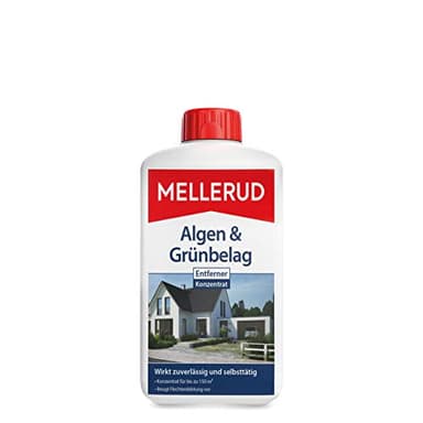 MELLERUD Algen & Grünbelag Entferner | 1 x1 l | Effizientes Reinigungsmittel zum Entfernen von Algen und Grünbelag