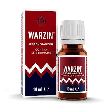 Warzin gegen Warzen zur Warzenentfernung, effektive Warzenbehandlung, schmerzarme Behandlung, Warzenmittel gegen Hautwucherungen, einfache Anwendung mit beiliegendem Pinsel
