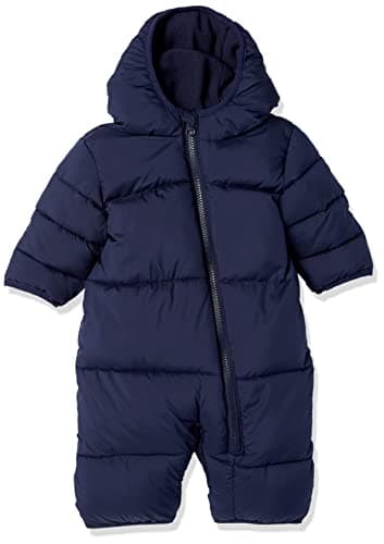 Amazon Essentials Unisex Baby Wasserabweisender Winter Puffer Wimpelkette, Dunkelmarineblau, 18 Monate