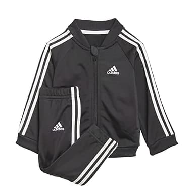 adidas Unisex Baby 3s Tric Trainingsanzug, Top:black/White Bottom:black/White, 3 Jahre EU