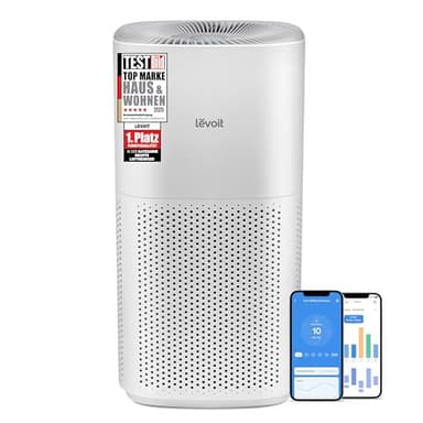 LEVOIT HEPA Luftreiniger für Raucherzimmer Allergiker, CADR 697m³/h bis 147㎡ Wohnung, PM2,5 Luftqualitätsanzeige & Automodus, Luftfilter gegen 99,97% von Schimmel Pollen Staub, App Alexa Steuerung