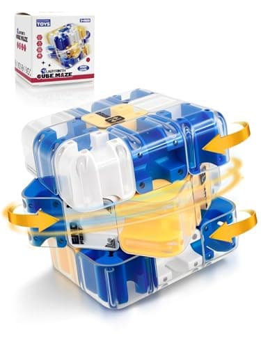DealKits 3D Zauberwürfel, Labyrinth Kugel Komplexes Puzzle Mit Rollenden Kugeln, 3D Puzzle Würfel Spielzeug, Interaktives und Praktisches Gehirntrainingsspielzeug zum Stressabbau (6.9 cm)