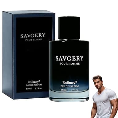 Rolimey Savagery Homme Pheromon-Parfüm, 50ml Männer Parfüm Geschenke, Natürlichen Perfume Men Geschenk, Lang anhaltende Wirkung, Lustige Geschenk Ehemann (1 Stück)