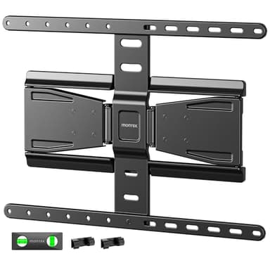 monTEK 0.77" Ultra Slim TV Wandhalterung für 43-90 Zoll Fernseher, Schwenk & Neige & Nivellier & Ausziehbare TV Halterung mit Gelenkigen Doppelarmen, MAX VESA 600x400 mm, bis zu 50 kg