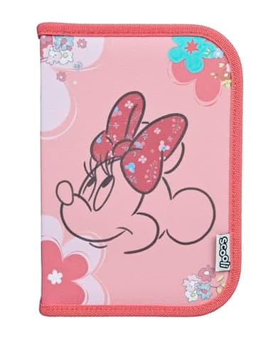 Scooli - Minnie Mouse Gefülltes Schüleretui - Komplettes Etui mit hochwertigen Stiften und mehr - All-in-One Schuletui - Praktisch für die Schule - Für Mädchen ab 6 Jahren