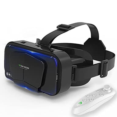 VR Brille Handy Virtual Reality mit Fernbedienung, 3D VR-Brille Erleben Sie Spiele und 360 Grad Filme in weicher & komfortabler Glasses für Phone Android 5~7 inc