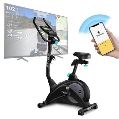 Bluefin Fitness Tour FIT Heimtrainer | Heimtrainer für den Heimgebrauch | Pulssensor | Kinomap-kompatibel | Fahrradcomputer | LCD-Konsole | Heimtrainer mit Magnetwiderstand, A Schwarz 2023