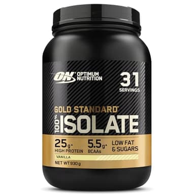 Optimum Nutrition Gold Standard 100% Whey Proteinisolat Pulver, Geschmack Vanilla, 930g, 31 Portionen