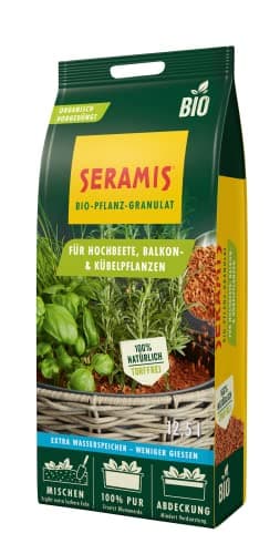 Seramis Pflanz-Granulat für Beet-, Balkon- und Kübelpflanzen, 12,5 l – Tongranulat, Pflanzenerde Ersatz zur Wasser- und Nährstoffspeicherung, Braun