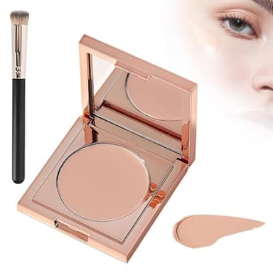 CC Undereye Corrector, Concealer,Augenpflege Concealer,Full Cover Concealer, Mittlere Deckkraft Under Eye Brightener Wasserdicht für Augenring Makelloses Aussehen (#02Helle, 2.2g)