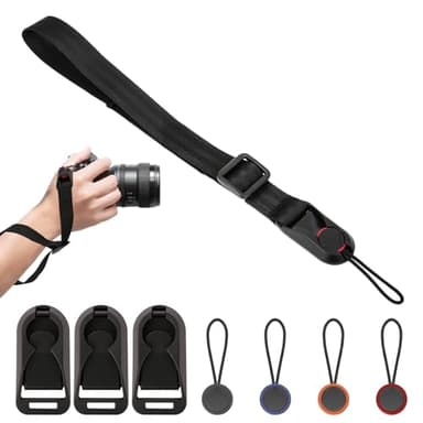 LuxStellar Kameragurt Schnellverschluss Befestigungssystem 4 Stück Set, für Kameragurt Camera Strap Quick Release Schnellverbinder Schnelltrennclips für Kameragurte Kompatibel Mit Den Meisten DSLR