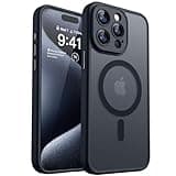 CANSHN 2024 Neu für iPhone 15 Pro Hülle mit Kameraschutz für Magsafe (TOP Militärschutz & Magnetkraft) Extrem Haltbarkeit Hülle iPhone 15 Pro Case Stoßfest, Schwarz