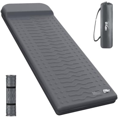 HiiPeak Isomatte R-Wert 9,5, Camping Matratze aus Schaumstoff mit Kissen, Isolierte Luftmatratze für Winter und Sommer, Bequeme Schlafmatte für Camping, Outdoor, Wandern, Reisen, Zelt