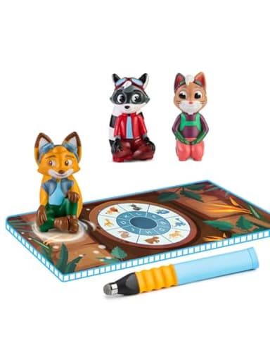 Edurino 3-in-1 Starterset | 3 Lernspiele | ab 4 Jahren | Digitales Lernspiel mit Mika Erstes Lesen & Schreiben, Robin Erste Zahlen & Mengen, Yuki Kreativität inkl. Stift