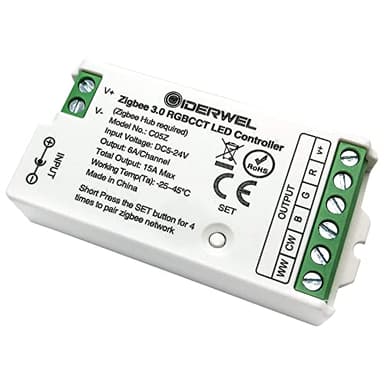 Smart ZigBee 3.0 RGBWW LED Streifen Controller Pro,kompatibel mit Hub Bridge,Echo Plus,Echo Studio,Echo Show(2.Gen) für APP/Alexa Sprachsteuerung RGBWW RGBW LED Strip(nur ein ZIGBEE LED Controller)
