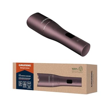 Grundig EasyCurl, automatischer Lockenstab, HS 6230, große und kleine Locken, lange und kurze Haare, kabellos, akkubetrieben, 3 Temperaturstufen, Keramikbeschichtung, Timer, LCD, Violett