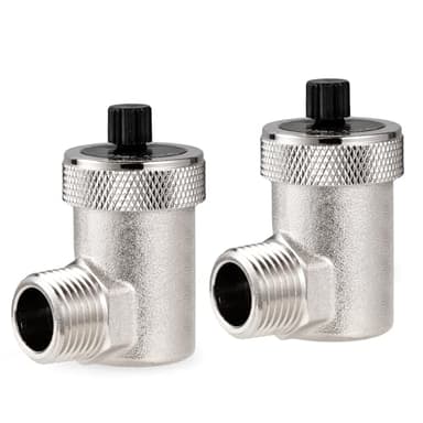 VANCOCO Automatischer Schnellentlüfter 1/2" Zoll für Heizung und Heizkörper Nikel, Entlüftungsventil
