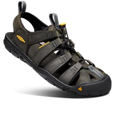 Keen Herren Clearwater Cnx Leather Sandalen,Grau (Magnet/Black), 48 EU