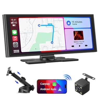 Avylet 9,26" Wireless Carplay Display für Apple Carplay & Android Auto, Tragbarers Carplay Autoradio mit IP67 Rückfahrkamera, OTA-Updates, GPS Navigation, Bluetooth 5.0, Mirror Link, FM/AUX