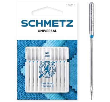 SCHMETZ | 10 Nähmaschinennadeln | Universal | 130/705 H | Nadeldicke 90/14 | auf jeder gängigen Haushaltsnähmaschine einsetzbar