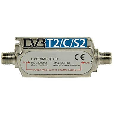 TronicXL Profi DVBS2 DVB-S2 Satelliten-Leitungsverstärker Inline Breitband SAT Verstärker TV PreAmp Inlineverstärker