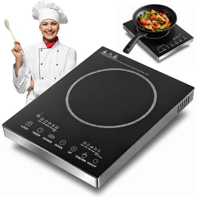 Dibaful Ce/rankochfeld 3500W Ce/ranfeld Tragbares Touch Steuerung Kochfelder | 6 Modi 9 Stufen Leistung 1 Minute 3 Stunden 1 Platte Timer Funktion Herdplatte 1 Kochfeld