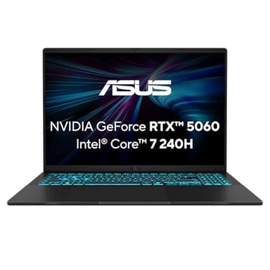 ASUS V16 V3607VM Gaming Laptop | 16" WUXGA 16:10 144Hz IPS Display | Intel Core 7 240H | 16GB RAM | 1TB SSD | NVIDIA RTX 5060 | Win11 Home | QWERTZ | Black | 3Monate GamePass