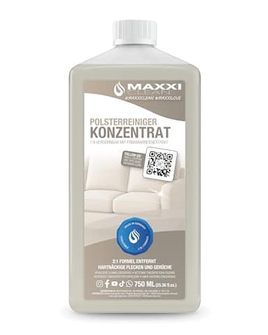 Maxxi Clean - Polsterreiniger Konzentrat für Sofa, Couch & Matratzen - Effektives Teppich Reinigungsmittel 0,75L - Geeignet für Waschsauger, Nasssauger und Handreinigung - Made in DE