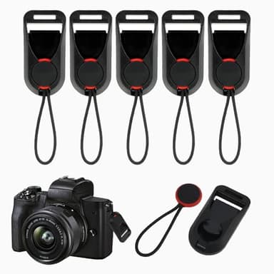 Trpoey 6 Stück Kameragurt Adapter, Kameragurt Schnellverschluss Befestigungssystem, Adapter Schnellverschlussschnallen Schnelltrennclips mit den meisten DSLR, DLSM, zu installieren Handschlaufe