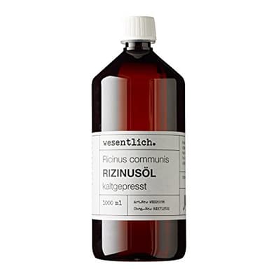 wesentlich. Rizinusöl kaltgepresst 1000ml - 100% reines Rizinusöl - für Haut und Haare, Wimpern und Augenbrauen