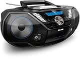 Philips AZB798T/12 CD-Soundmaschine, CD Player (Radio DAB+/UKW, Bluetooth, CD, MP3-CD, USB, Kassette, All-in-One-Soundsystem) schwarz