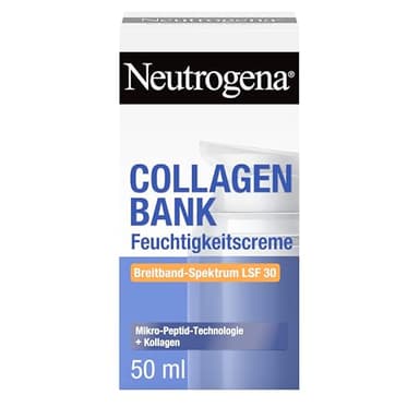 Neutrogena Collagen Bank Feuchtigkeitscreme mit LSF 30 – Anti-Aging Tagescreme mit Mikro-Peptid-Technologie, Kollagen-Creme für Gesicht, straffende Pflege gegen Falten (50 ml)