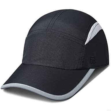 GADIEMKENSD Womens Hats Baseball Cap UPF 50+ Sun Quick Dry Lightweight Breathable Reflective Trucker Hat Outdoor Hiking Fishing Run Golf Sports A Dad Mesh Hats Running Hat Ponytail for Women Black M/L
