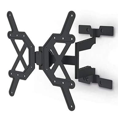 Hama TV Wandhalterung Schwenkbar, Neigbar, Slim (32-65 Zoll TV Halterung für Fernseher bis zu 30 kg, max. VESA 400x400, Ausziehbare Fernsehwandhalterung inkl. Fischer-Dübel & Bohrschablone) schwarz