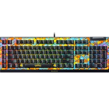 Razer BlackWidow V4 X Pokémon Edition - Mechanische Gaming-Tastatur - Chroma RGB - grüne Clicky Switches - 6 dedizierte Makro-Tasten - Doubleshot-ABS-Tastenkappen - QWERTY US-Layout | Pokémon Kanto