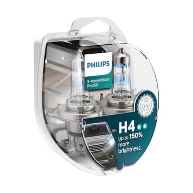 Philips Automotive 12342XVPS2 Halogen Leuchtmittel X-tremeVision H4 60/55 W 12 V, Twin box