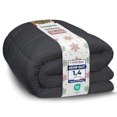 Utopia Bedding Bettdecke 135 x 200 cm, leichte Mikrofaserdecke mit Polyesterfüllung, für 4 Jahreszeiten, für 1 Person (Grau)