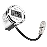 Bootstiefenmesser mit Geber Echolot Weiß Echolot Wasserdicht Dash Echolot Geber mit Weißer Hintergrundbeleuchtung für Yachten Boote