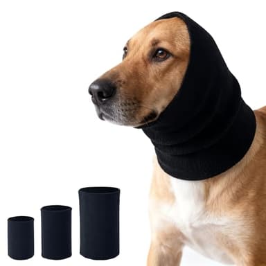 3 Stück Ohrenschützer für Hunde Lärmschutz,Anti-lärm Ohrenschutz Hund,Hohe Elastizität,Hund Schallschutzhaube,Entlasten Sie Angst vor Lärm, Donner, Feuerwerk(Klein+ +Mittel+Groß) (schwarz)