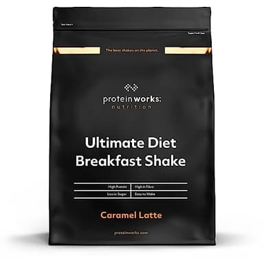 Protein Works Diet Breakfast Smoothie | Proteinreiches 230 Kalorien Frühstück | Shakes Zum Abnehmen | 9 Servings | Karamell Latte | 500g